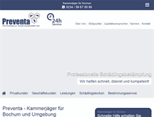 Tablet Screenshot of kammerjaeger-bochum.com